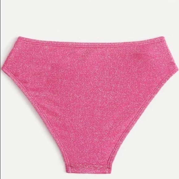 NWOT shein 160/large pink sparkly bikini bottoms - Picture 2 of 5